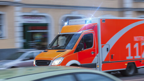 Rettungswagen im Einsatz