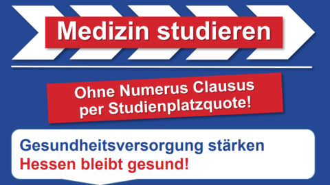 Postkarte mit Aufschrift Medizin studieren Postkarte mit Aufschrift Medizin studieren